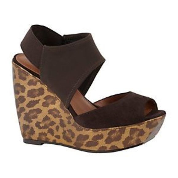Donald J. Pliner Leee Brown Leopard Wedge Size 8.5 - Picture 9 of 9